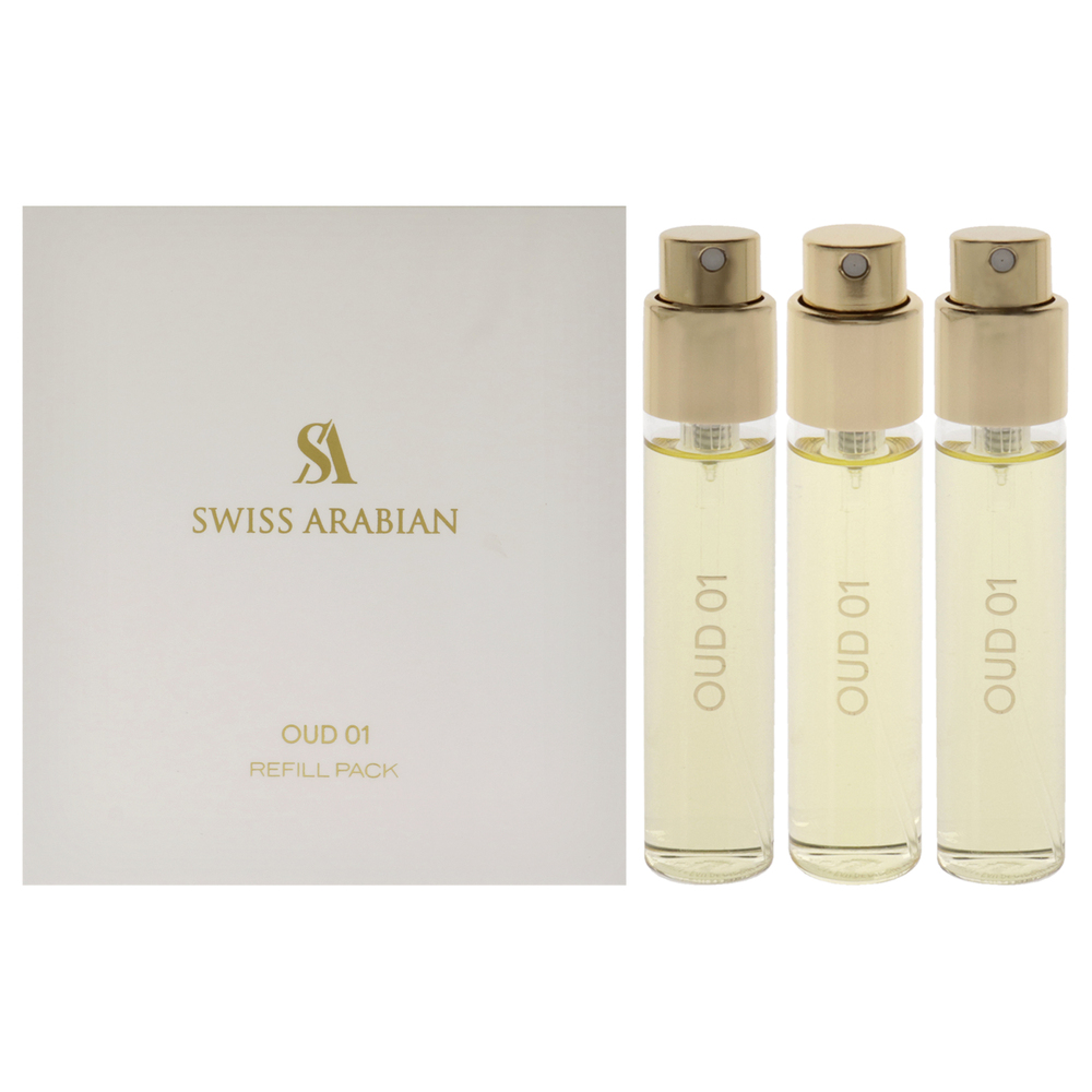 Oud 01 by Swiss Arabian for Unisex-3 Pc Mini Gift Set 3 x 1oz EDP Spray (Refill)